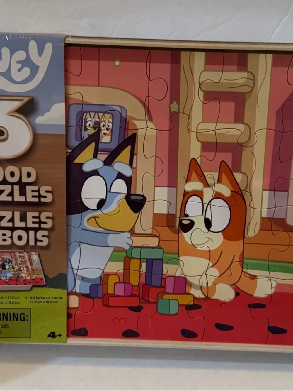 Bluey, 6 Jigsaw Puzzles in Wooden Storage Box, Ages 3+
